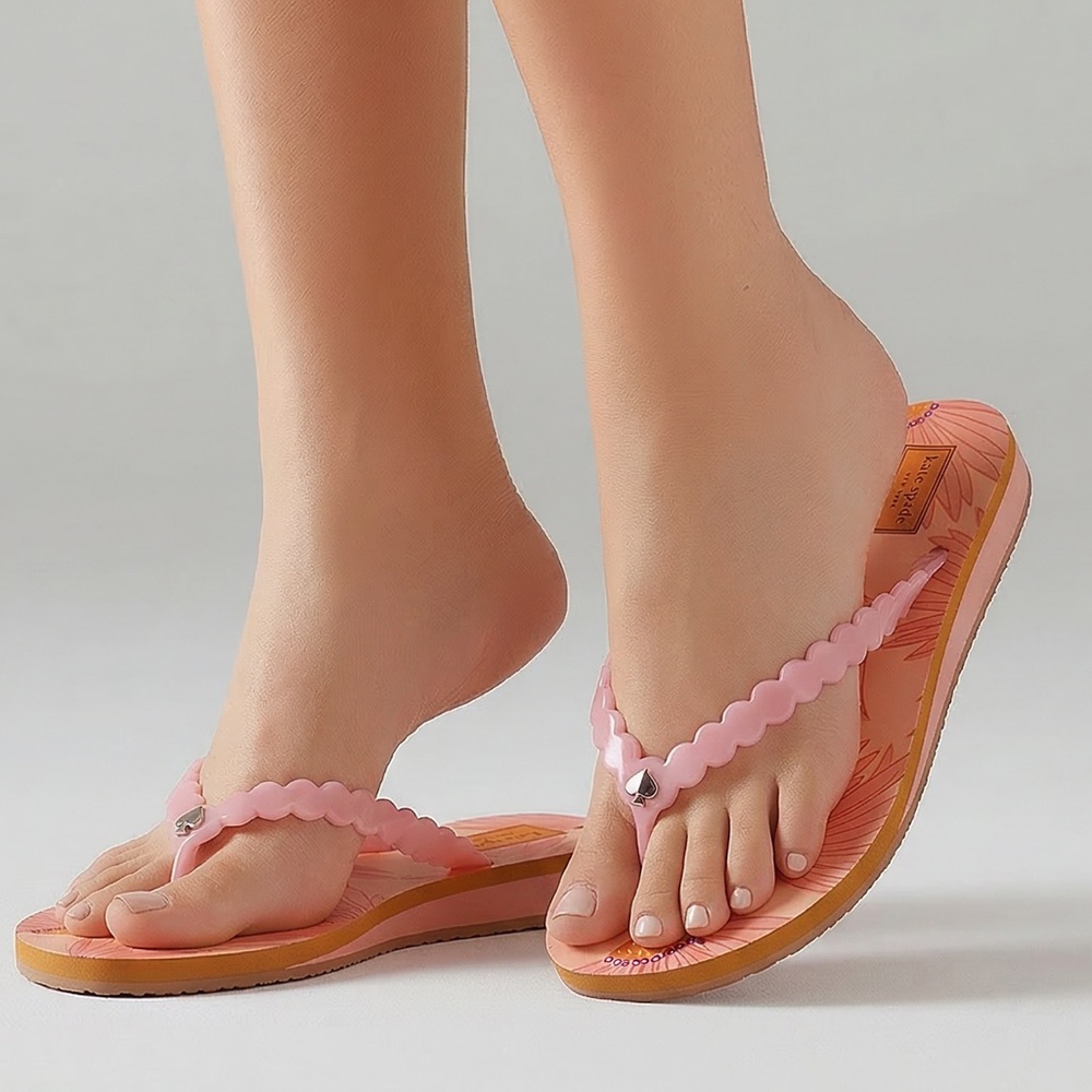 Kate Spade New York thongs peachy‎ pink size 8.5